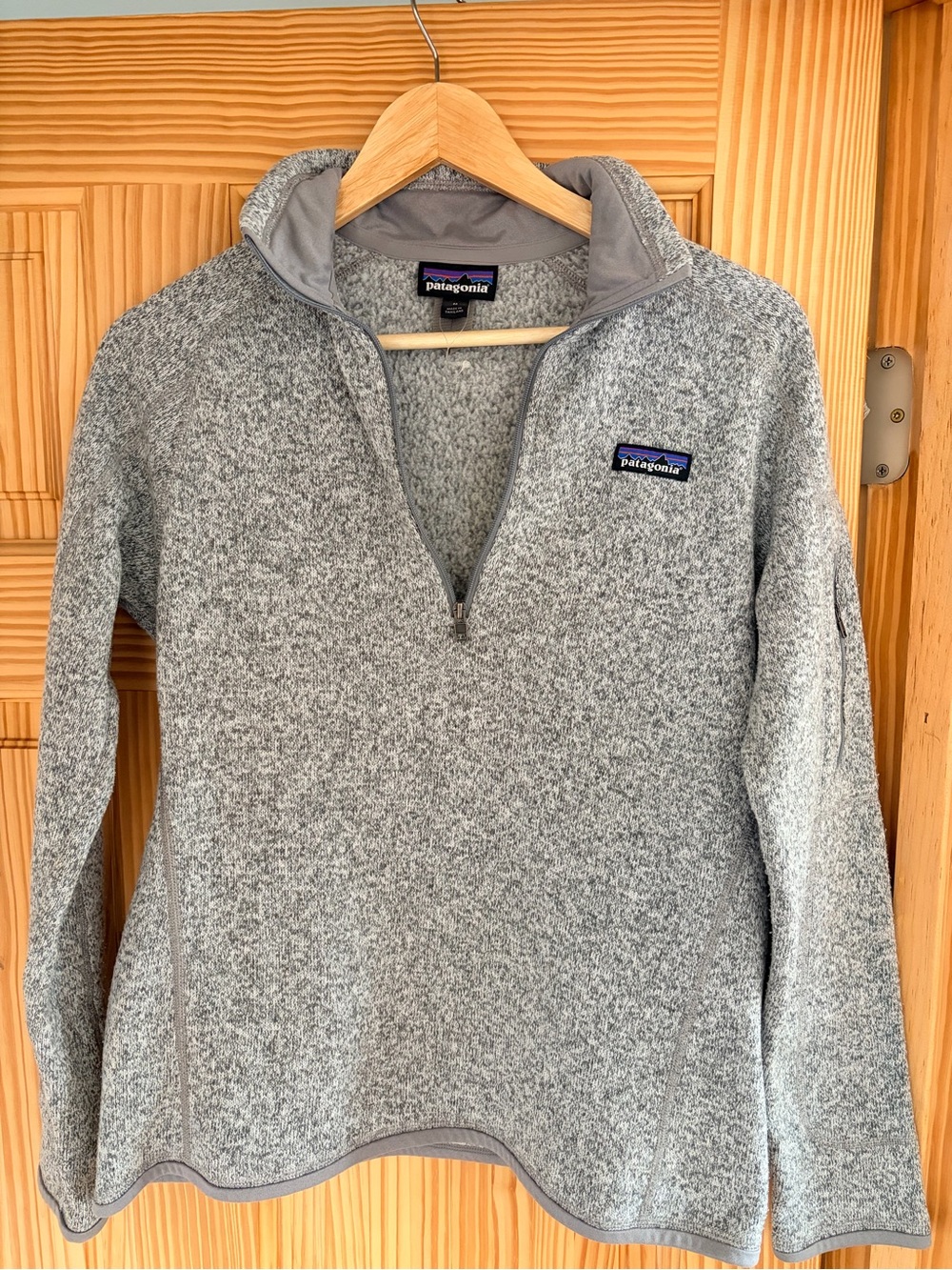 Patagonia Heather Gray Women's Quarter-Zip Fleece Pullover medium